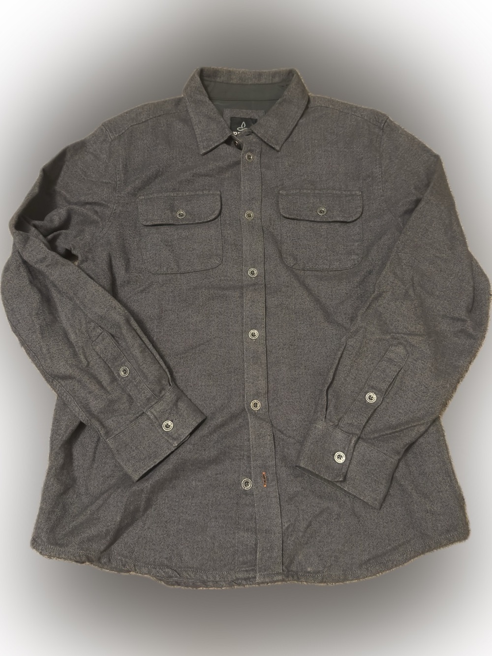 Prana Light Herringbone Button Down Shirt